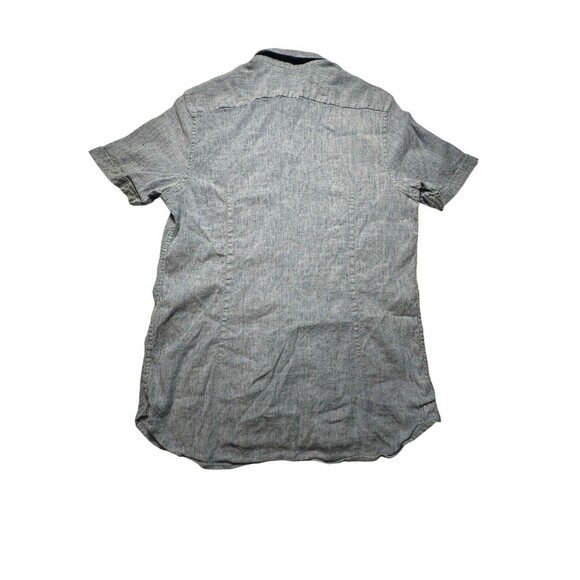 Ted Baker Mens 3 Linen Light Blue Short Sleeves Button Down Shirt Pockets #MN6-5 - Picture 8 of 9